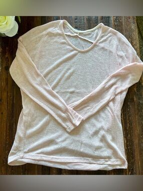 Light Pink Women's Lightweight Long-Sleeve Sweater Sz M
